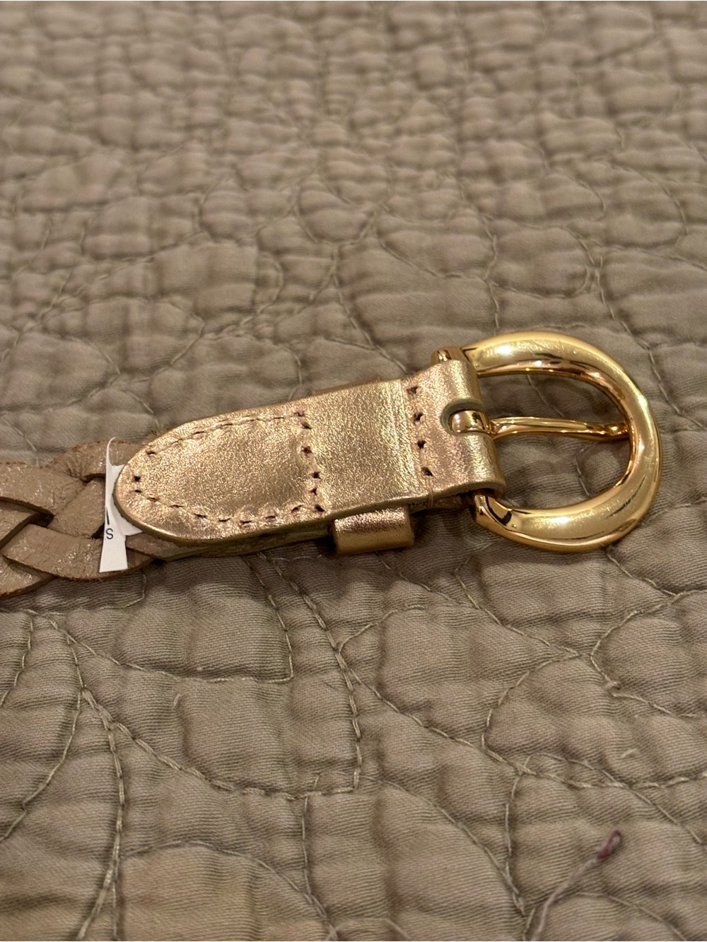 Lauren Ralph Lauren Gold Braided Leather Belt L/XL - Picture 2 of 8